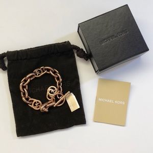 Michael Kors rose gold lock bracelet